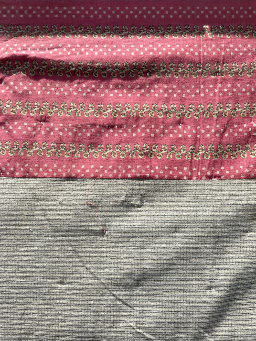 Vintage 1940s Handmade Wool Quilt